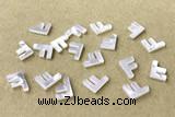 Shel20 8*10mm Natural White Shell Alphabet Letter Pendant