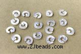 Shel21 9*10mm Natural White Shell Alphabet Letter Pendant