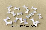 Shel23 6*10mm Natural White Shell Alphabet Letter Pendant