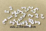 Shel24 7*10mm Natural White Shell Alphabet Letter Pendant
