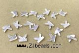 Shel25 8*10mm Natural White Shell Alphabet Letter Pendant