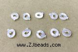 Shel31 8*10mm Natural White Shell Alphabet Letter Pendant