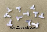 Shel34 8*10mm Natural White Shell Alphabet Letter Pendant