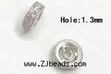Silv100 2.3*6mm Cubic Zirconia Micro Pave 925 Sterling Silver Rhodium Plated
