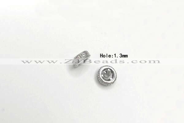 Silv101 2.3*6mm Cubic Zirconia Micro Pave 925 Sterling Silver
