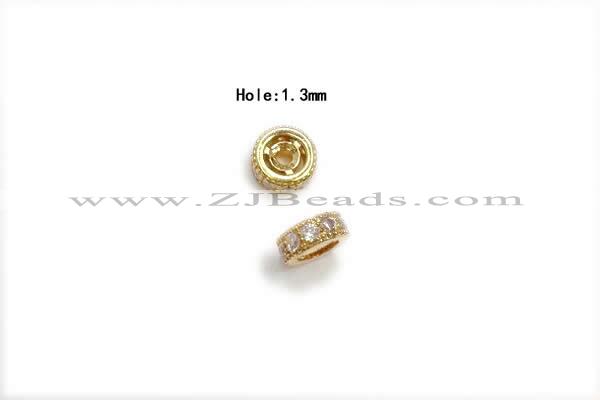 Silv102 2.3*6mm Cubic Zirconia Micro Pave 925 Sterling Silver Gold Plated