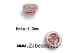 Silv103 2.3*6mm Cubic Zirconia Micro Pave 925 Sterling Silver Rose Gold Plated