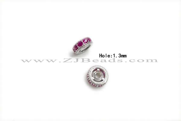 Silv104 2.3*6mm Cubic Zirconia Micro Pave 925 Sterling Silver