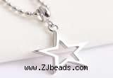 Silv121 15*23.5mm 925 Sterling Silver Star Pendant