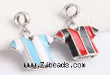 Silv131 15*23mm 925 Sterling Silver Clothes Pendant Enamel Plated