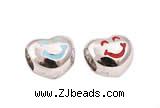 Silv173 11*12mm 925 Sterling Silver Beads Enamel Plated