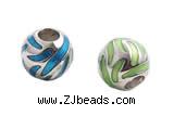 Silv181 10.6*11.8mm 925 Sterling Silver Beads Enamel Plated