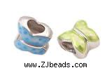 Silv182 11.4*11.4mm 925 Sterling Silver Beads Enamel Plated