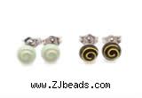 Silv194 6.5*6.5mm 925 Sterling Silver Stud Earrings Enamel Plated
