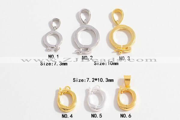 Silv68 7.3mm – 7.2*10.3mm 925 sterling silver clasp plated