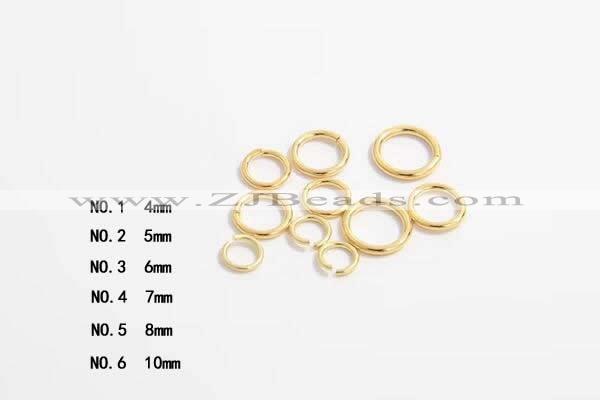 Silv74 4mm – 12mm 925 Sterling Silver Open Jump Ring Gold Plated