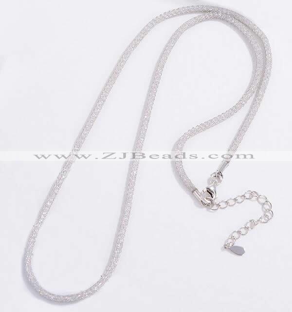 Silv91 2.1mm*45cm 925 Sterling Necklace Chain Rhodium Plated