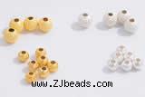 Silv15 2.5*3mm, 3.8*4.2mm 925 Sterling Silver Matte Beads Plated