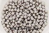 Silv22 2mm, 2.5mm, 3mm, 4mm 925 Sterling Silver Beads Rhodium Plated
