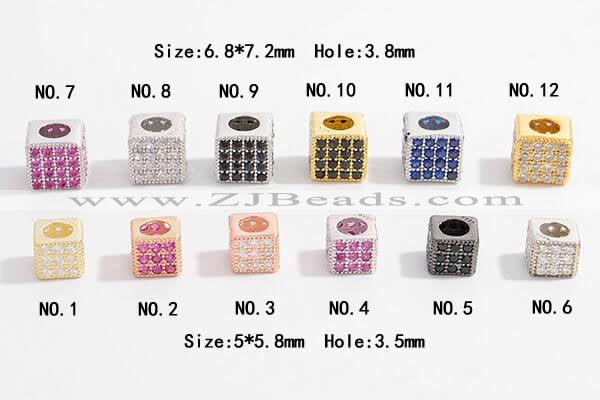 Silv33 5*5.8mm, 6.8*7.2mm Cubic Zirconia Micro Pave 925 Sterling Silver plated