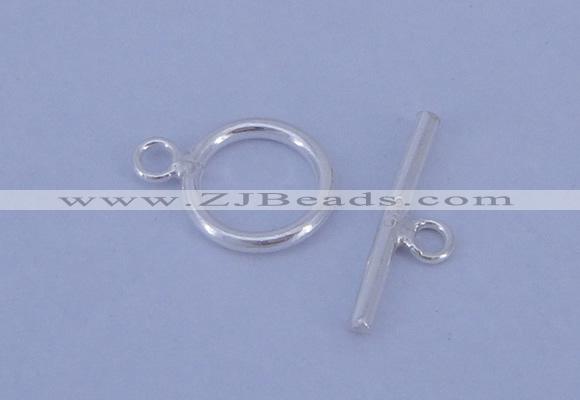 SSC01 5pcs 8mm donut 925 sterling silver toggle clasps