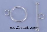 SSC03 5pcs 10mm donut 925 sterling silver toggle clasps