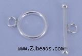 SSC03 5pcs 10mm donut 925 sterling silver toggle clasps