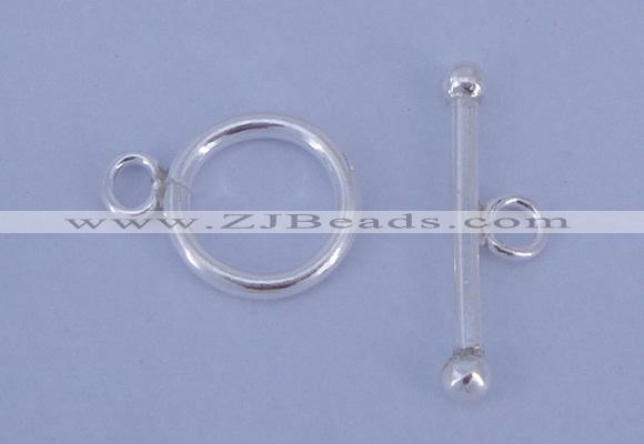 SSC03 5pcs 10mm donut 925 sterling silver toggle clasps