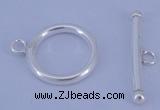 SSC05 5pcs 16mm donut 925 sterling silver toggle clasps