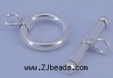 SSC06 5pcs 10mm donut 925 sterling silver toggle clasps