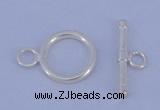 SSC10 5pcs 12mm donut 925 sterling silver toggle clasps