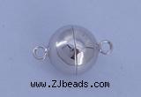 SSC104 2pcs 12mm round 925 sterling silver magnetic clasps