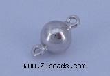 SSC106 5pcs 6mm round 925 sterling silver magnetic clasps