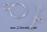 SSC11 5pcs 12mm donut 925 sterling silver toggle clasps