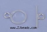 SSC16 5pcs 8mm donut 925 sterling silver toggle clasps