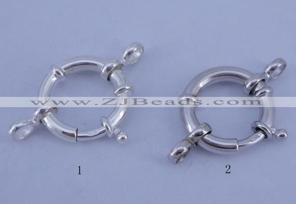 SSC209 5pcs 20mm 925 sterling silver spring rings clasps