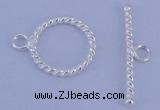 SSC21 5pcs 14.5mm donut 925 sterling silver toggle clasps