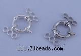 SSC211 5pcs three-strand 13.5mm 925 sterling silver spring rings clasps