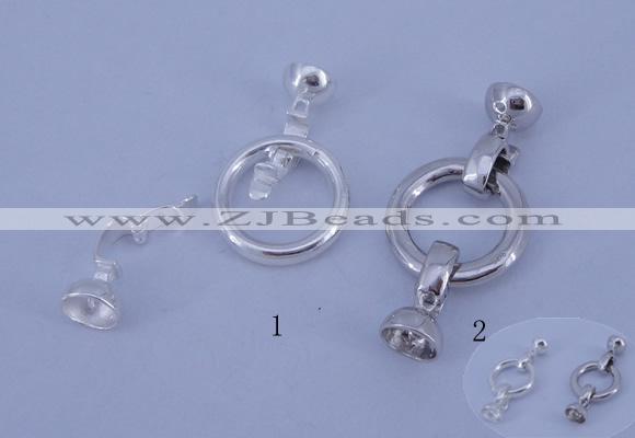 SSC216 5pcs 18mm sterling silver spring rings clasps