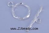 SSC24 5pcs 16mm donut 925 sterling silver toggle clasps