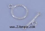 SSC25 5pcs 12mm donut 925 sterling silver toggle clasps