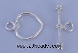 SSC27 5pcs 11*14mm heart 925 sterling silver toggle clasps