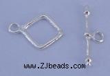 SSC31 5pcs 12*16mm diamond 925 sterling silver toggle clasps