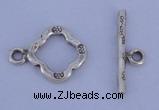 SSC32 5pcs 11*15mm diamond 925 sterling silver toggle clasps