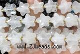 STAR41 15 inches 14mm faceted star white jade gemstone beads