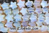 STAR43 15 inches 14mm faceted star opal gemstone beads
