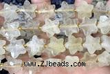 STAR45 15 inches 14mm faceted star quartz gemstone beads