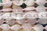 TEAR05 15 inches 13*18mm flat teardrop rose quartz beads