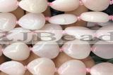 TEAR06 15 inches 13*18mm flat teardrop pink aventurine jade beads