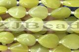 TEAR19 15 inches 13*18mm flat teardrop jade gemstone beads